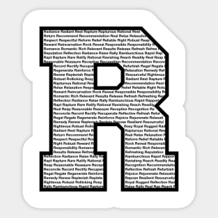 R Black Sticker